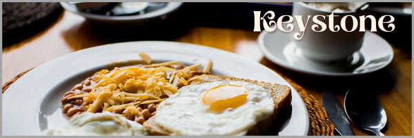 A plate of food from a Keystone family breakfast restaurant