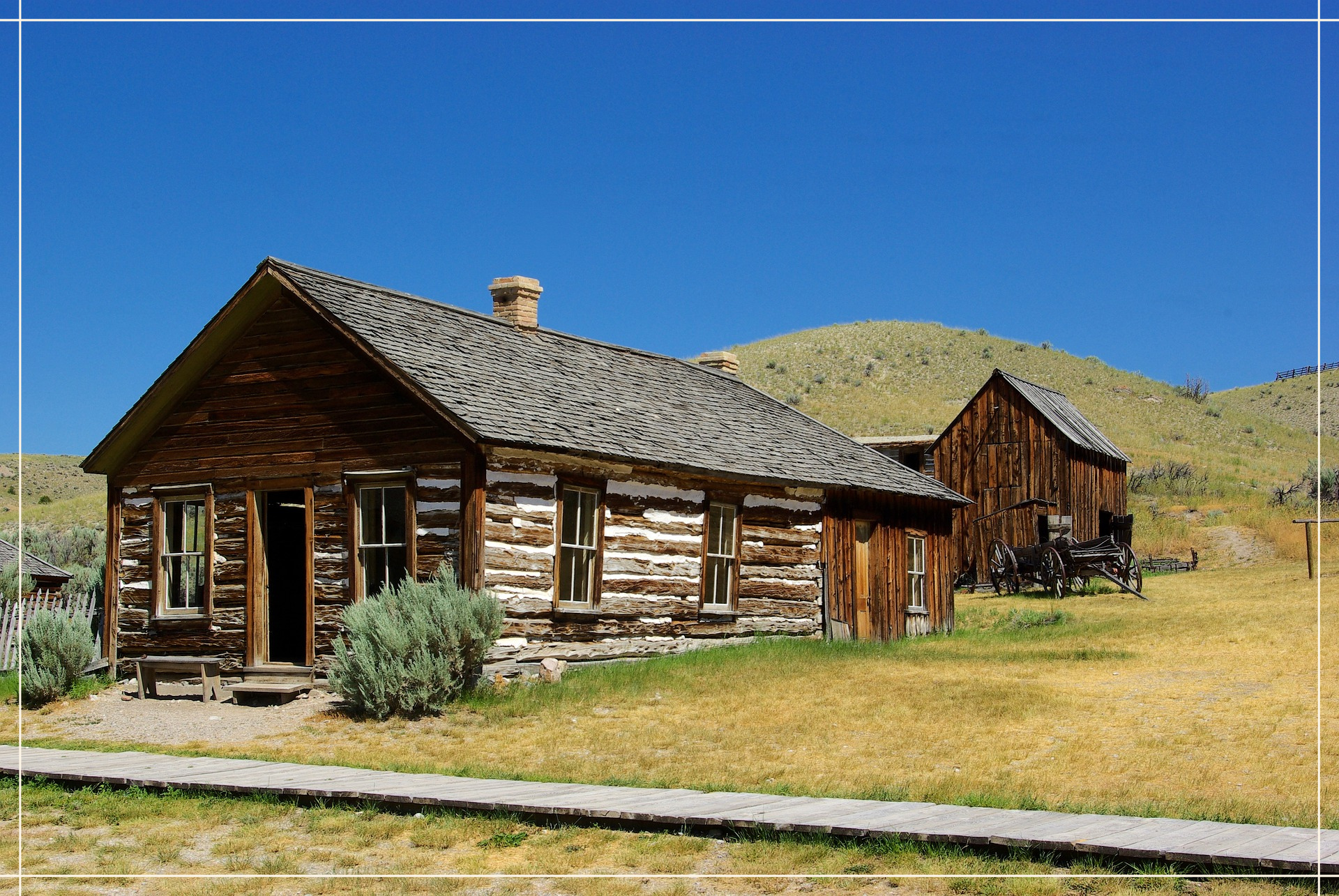 An old wood house used for miners